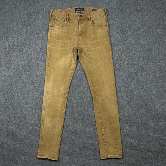 Scotch & Soda Jeans Skim Hey Day Slim Straight Mid Rise Zip Fly Caramel 0518 - Picture 1 of 10
